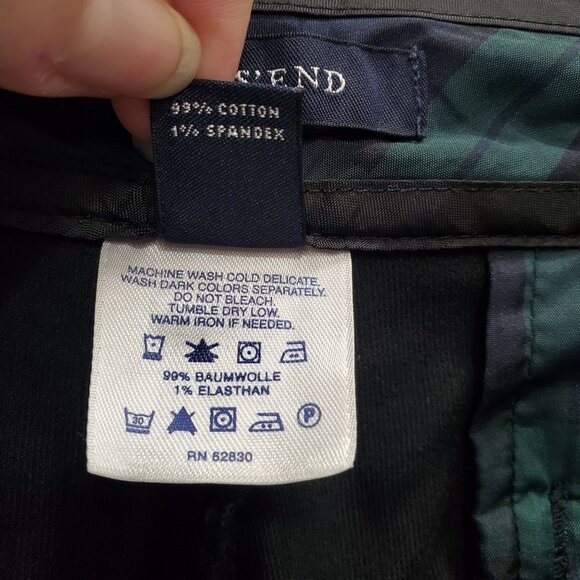 Lands' End Y2K Black Stretch Velour Velvet Casual Bootcut Leg Pants Fit 2 Sz 12 - Picture 5 of 7